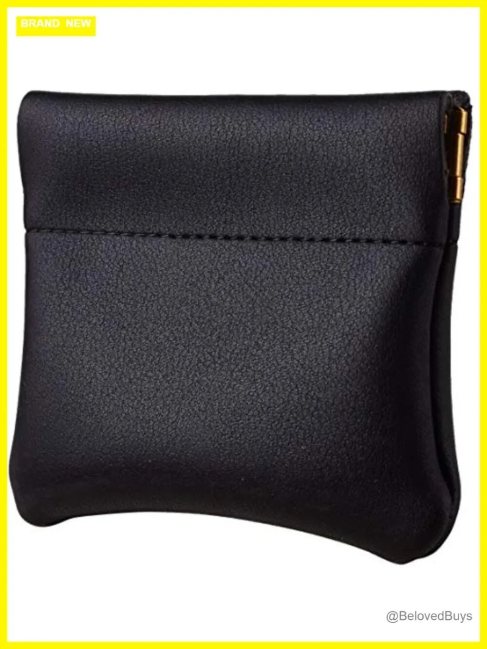 Faux Leather Squeeze Coin Purse Pouch Change Holder 2 Pack